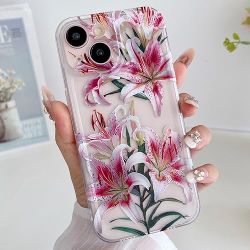 Coque iPhone 14 antichoc transparente fleur de lys résistante