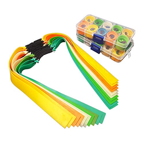 WLXW Bande de Caoutchouc de Remplacement pour Fronde de Chasse Puissante, Haute Protection Contre Le Froid Et L'élasticité, Jeu de Tir en Plein Air, Spree,Thick0.8mm,Long25CM