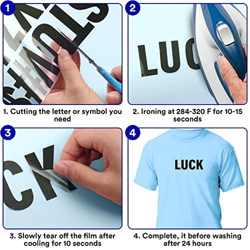 Image of 20 Sheets 880 Pieces Iron on Letters, 2 Inch Iron on Vinyl Letters for Clothing, Heat Transfer Letters with A-Z PU Alphabets Sticker, Iron on Letters for Fabric, Clothing T-Shirt Printing DIY Craft