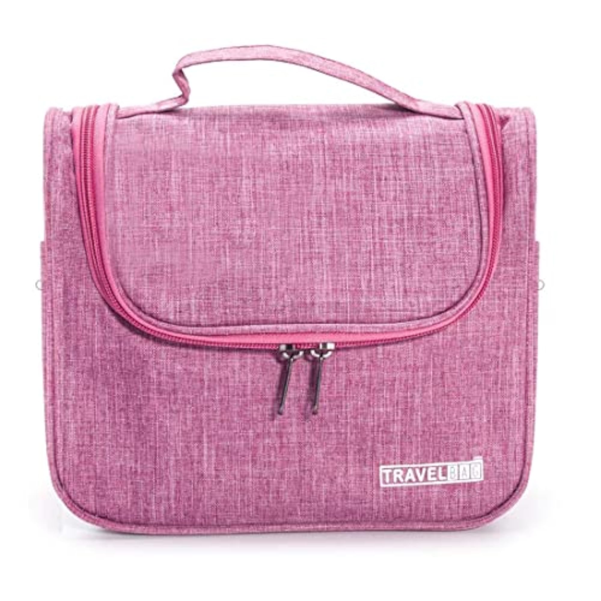 Pink Bathroom Storage Toiletry Bag with Hanging Hook
