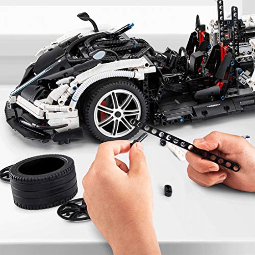 Foxom Technik Bausteine Auto Pagani Zonda, 3000 Teile 1:8 Racing Auto Bausteine Konstruktionsspielzeug Kompatibel mit… – Bild 4
