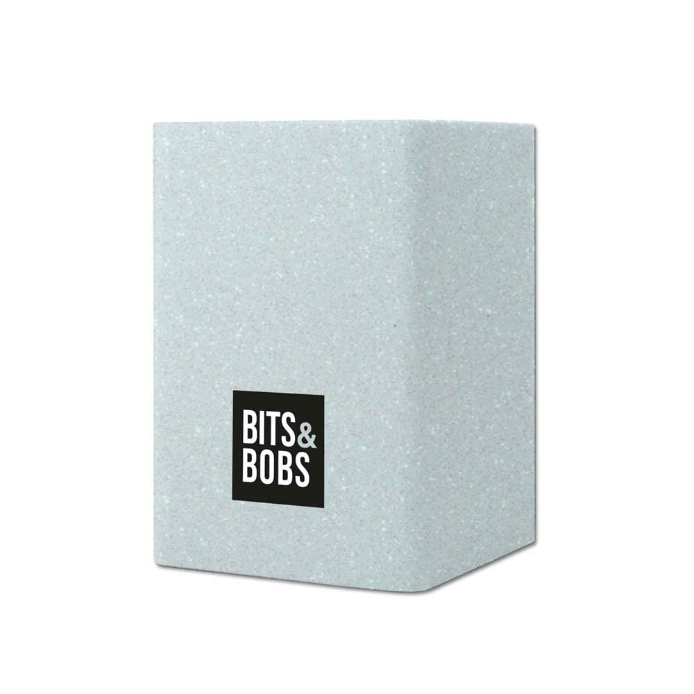 Grafoplás | Pencil Holder | Blue Glitter | Silicone | 9.5 x 6.5 x 6.5 cm | Perfect for Desktop | Bits & Bobs Pop Up Design | Glitter Colours