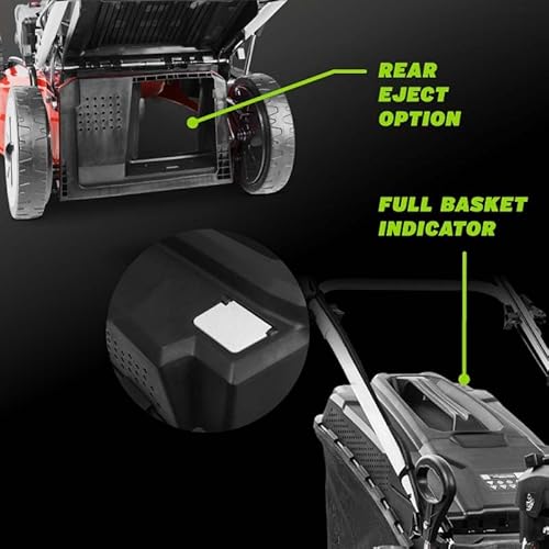 GREENCUT GLM880XE - Cortacésped Gasolina 224cc 7.5cv, Arranque eléctrico Motor 4T autopropulsado, Acero Doble Filo 530mm 21", Regulable, Capacidad 65L, para Jardines Grandes o medianos 2000m2