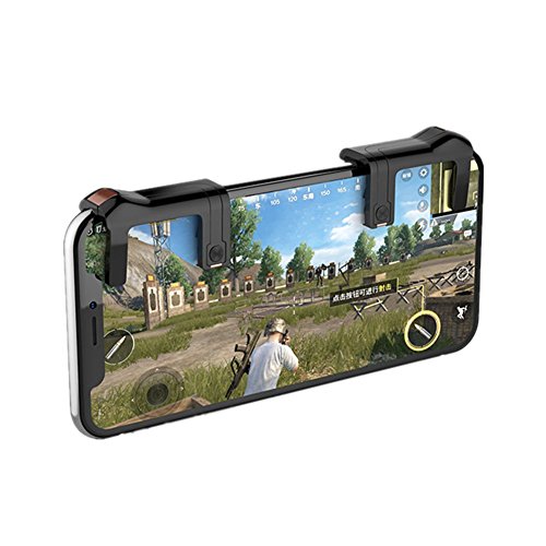 GENOVACIÓN Fire Botón para Pubg, Joysticker para Acceso Directo y Sugerencia para Reglas de PUBG/ Supervivencia, Controlador de Juego Para Smartphone Android e iOS, [1 par], Negro