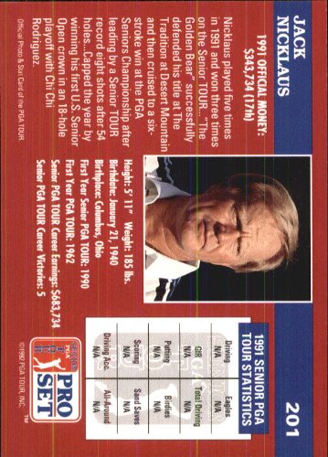 1992 Pro Set #201 Jack Nicklaus
