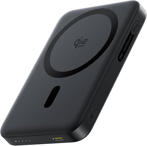 Baseus for MagSafe Portable Charger, Qi2.2 25W Wireless Magnetic Power Bank 10000mAh with USB-C Cable 45W PD Charging, Flight-Safe Travel Portable Battery Pack for iPhone 18/17/16/15/14/13/12 Only