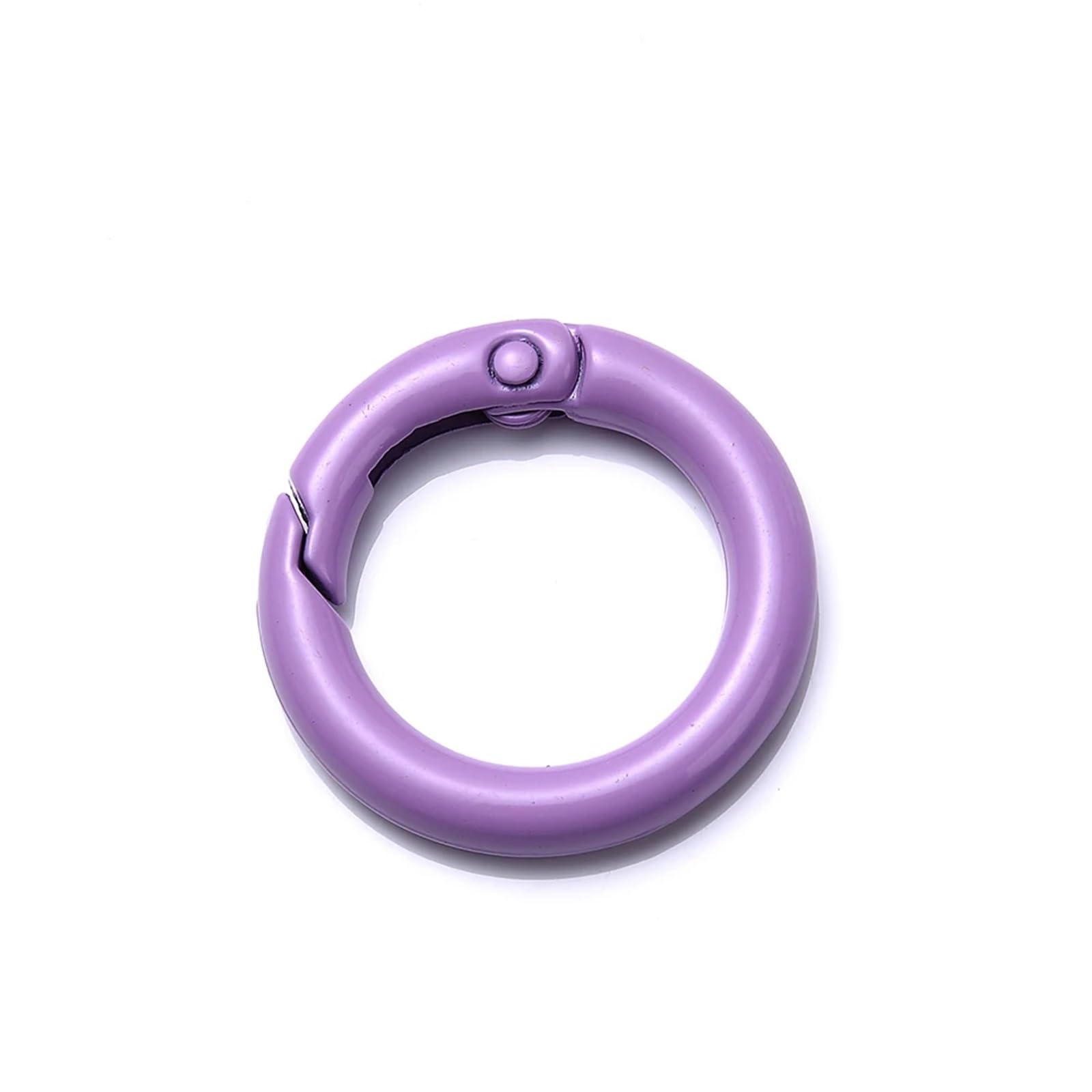 20Pcs O Ring Clasp Spring Gate Lobster DIY Carabiner Keychain Bag Clips Hook Making Dog Chains Findings Sullpies for Keyrings,Wallets(Light Purple,35mm)