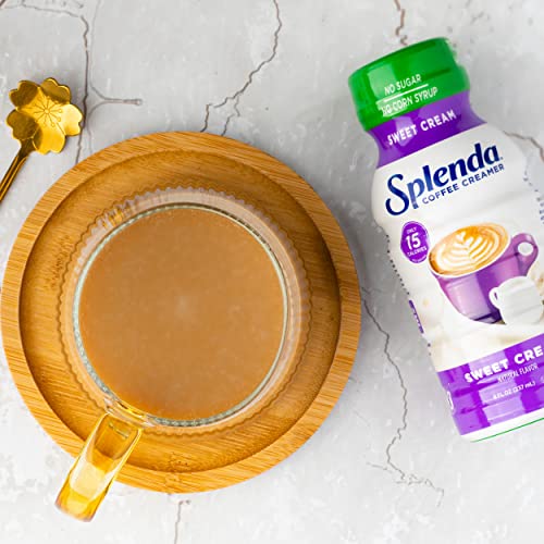 Image of Splenda Sugar Free Sweet Cream Coffee Creamer, 8 Fl Ounces Each Bottle (Pack of 12)