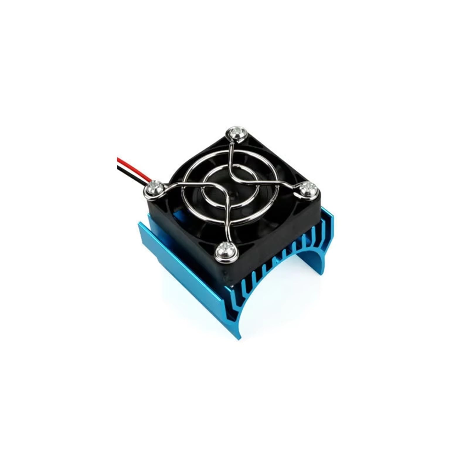 RC Upgrade Accessories for Traxxas for Hsp for Scx10 540/550/3670 Motor Heat Sink Cooler Heat Fin 36mm Diameter Radiator Cooler 4010 Dc 5v Cooling Fan Rc Model Car Parts(Blue)