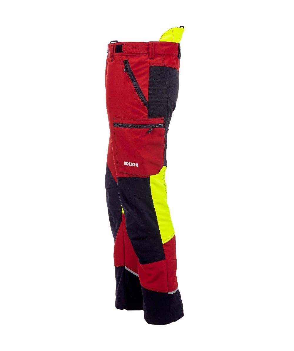 KOX Schnittschutzhose Duro 3.0 Rot/Gelb Größe 98