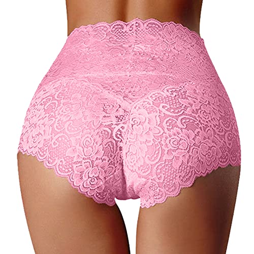 Recopilación y reviews de Laca color chocolate de esta semana. 28 Bragas sexy de cintura alta para mujer, de encaje hueco, de algodón puro, entrepierna de gran tamaño, color verde azulado, Rosado, M