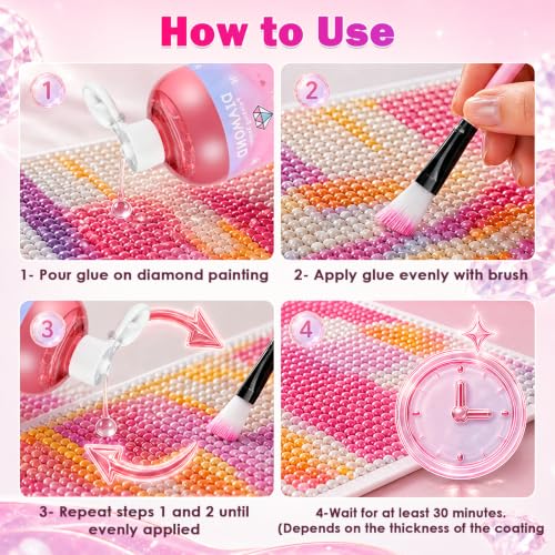 Image of 16OZ Diamond Painting Sealer Protectant Brightener, Diamond Art Glue