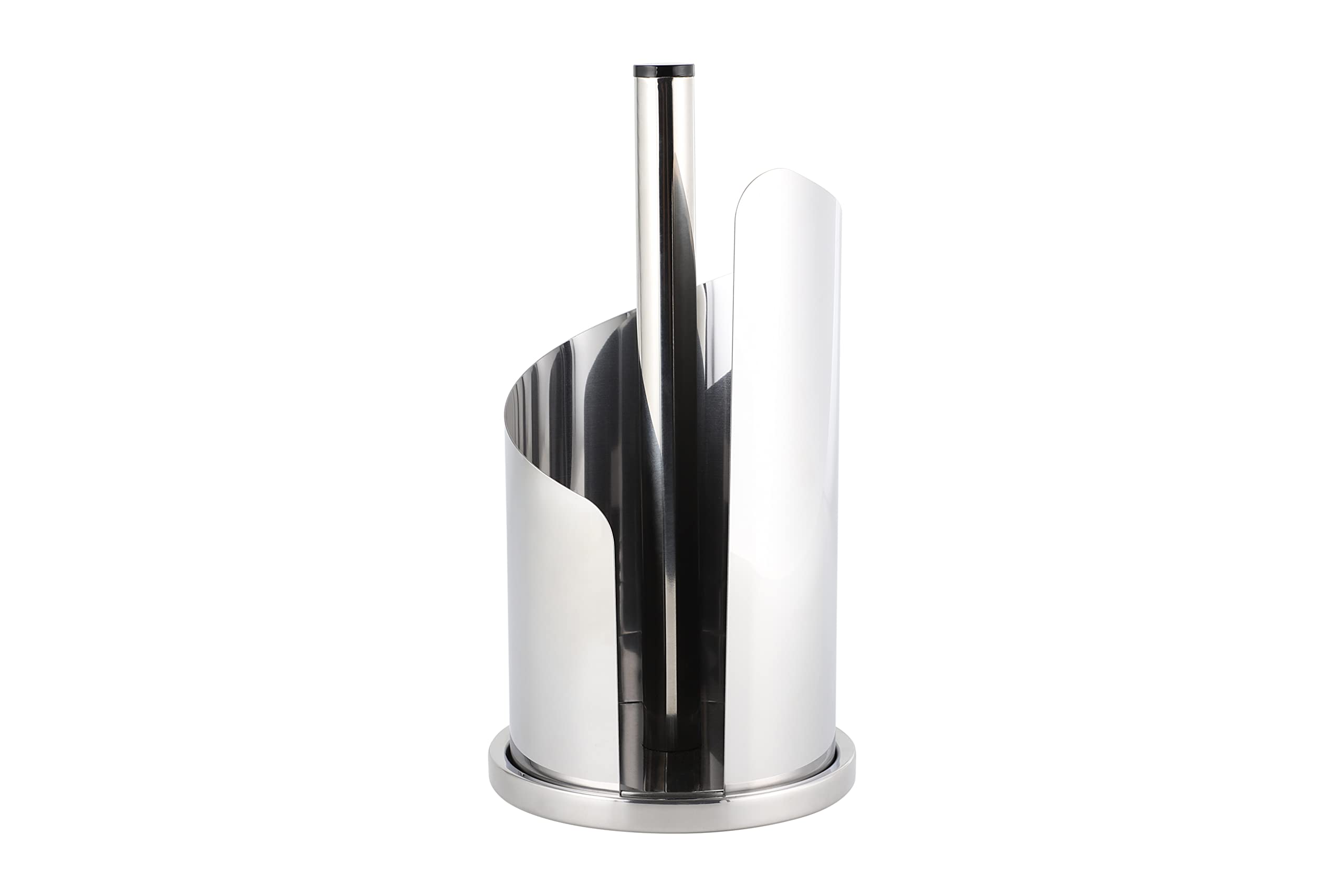 ECHTWERK Portarotolo da cucina, Portasciugamani, Portarotolo in acciaio inox, facile da strappare, facile da usare, verticale, robusto, Edizione argento, 15,5 x 33 cm