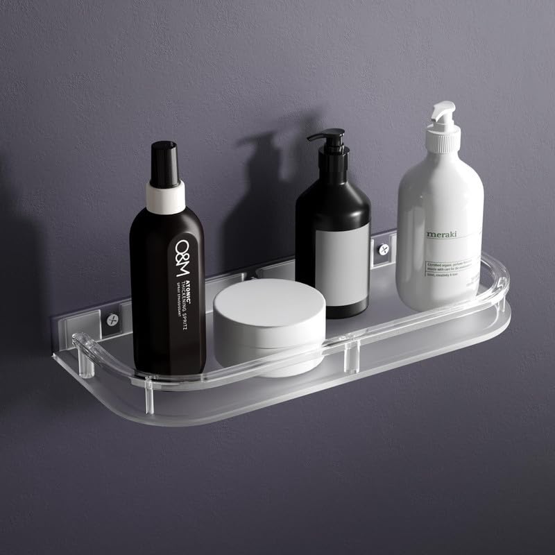 GLOXY Unbreakable Transparent Wall Mount Acrylic Multipurpose Bathroom Corner Shelf/Rack/Decorative Corner Wall Shelf/Bathroom Accessories(11 x 5 in) (B0CW67MT87) Amazon Price History, Amazon Price Tracker