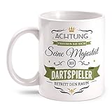 Photo Gallery fashionalarm tazza "la sua maestà dei giocatori di freccette" stampata su entrambi i lati con scritta, divertente idea regalo per giocare a freccette, sport, torneo hobby, colore: bianco Photo Gallery fashionalarm tazza "la sua maestà dei giocatori di freccette" stampata su entrambi i lati con scritta, divertente idea regalo per giocare a freccette, sport, torneo hobby, colore: bianco