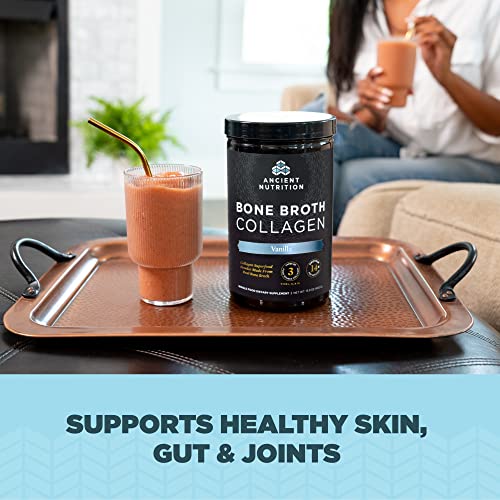 Ancient Nutrition Collagen Powder, Bone Broth Collagen, Vanilla, Hydrolyzed Multi Collagen Peptides, Supports Skin and Nails, Joint Supplement, 30 Servings, 18.3oz - Image 4