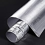 Adhesive Backed Aluminized Fiberglass Heat Sheet Heat Protection Barrier Cover Aluminized Heat Shielding Mat for Hose and Auto Use Heat Insulation Sheet Heat Reflective (Silver,12 x 24 Inch)