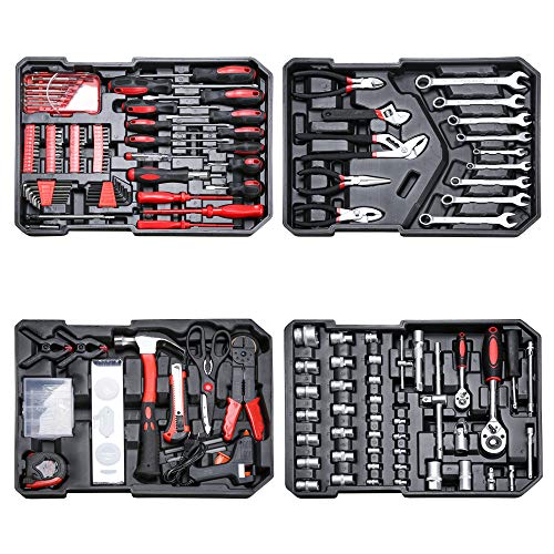 BMOT Werkzeugkoffer 1031 teilig Werkzeugkasten Alu Werkzeugkiste Set abschließbar Werkzeugtasche Werkzeug-Trolley 4… – Bild 3