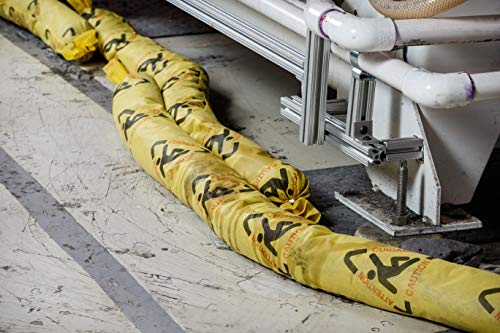 Image of Brady SPC BRIGHTSORB 4' Multi-Purpose Absorbent Soc with Slip Hazard Warning - 12 ct