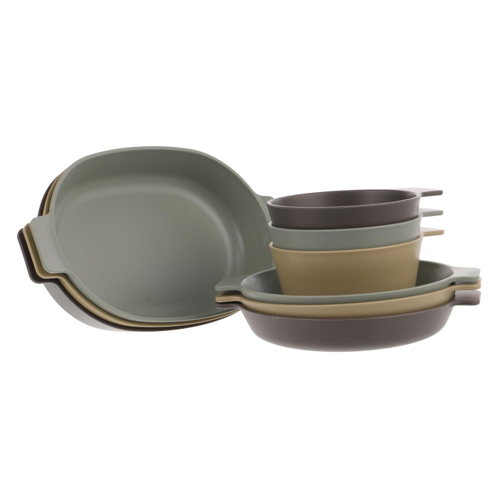 Toyvian Vajilla De Plástico Kit De Platos y Cubiertos Vajilla Irrompible para Camping y Picnic