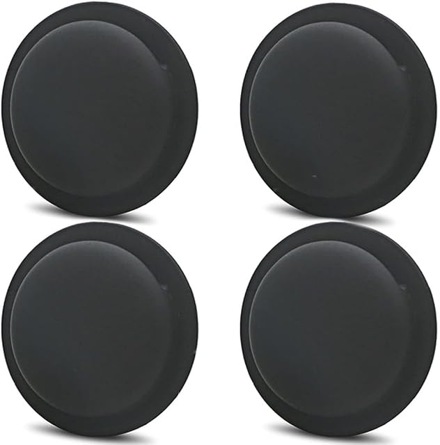 KURT HOME Premium Accessories 4X Self Adhesive Holder for Apple AirTag Sticker Case Cover Stick Holder Scratch Resistant Mount for Camera Bike Drone Remote Cars Control (BLACK)