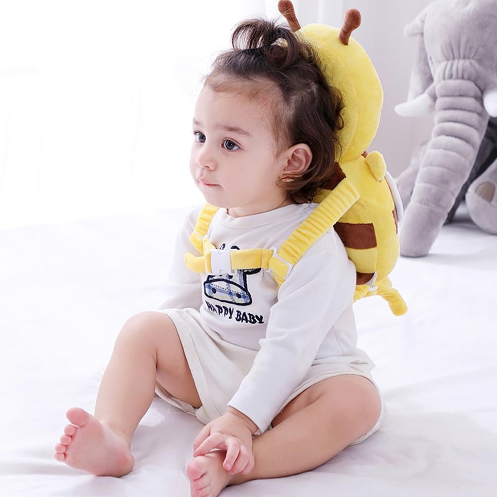 Protection de Tête pour Bébé, Coussin de Protection de Tête, Coussin de sac à dos Réglable et Respirant pour Tout-petits, Protège-dos pour Bébé de 4 à 24 Mois Marcher en Rampant