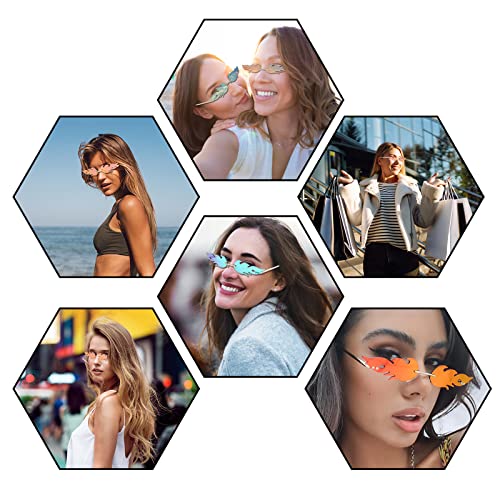 NMBCH Occhiali Fiamma，2 Pezzi di Occhiali da Sole