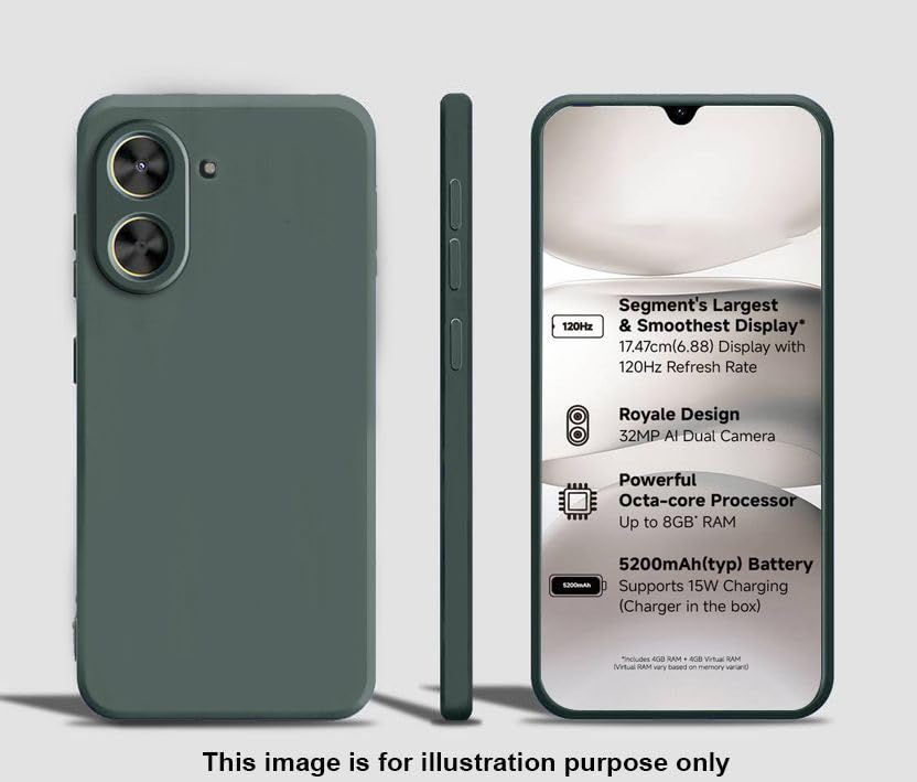 Image of AeoFit Back Cover Case for Motorola G67 Power 5G | Soft Micro-Fibre Lining Inside | Camera Protection Bump | Shockproof Back Cover Case for Moto G67 Power 5G (Green)
