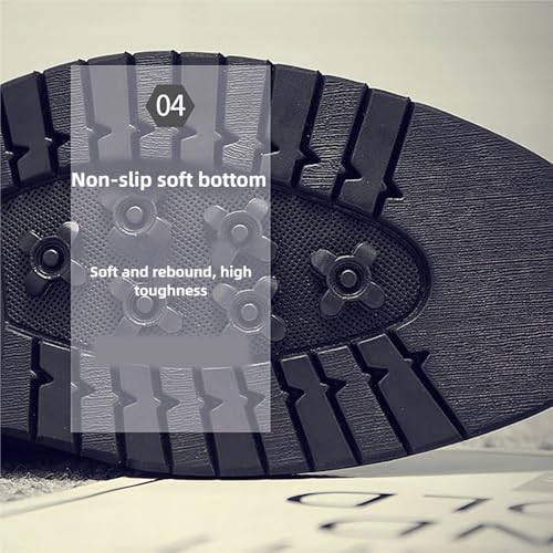 Men's Genuine Leather Derby Shoes Lightweight Anti-Slip Sole Business Casual Oxfords for Weddings, Work & Outdoor Activities2