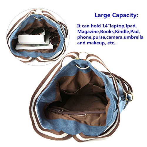 Women-Canvas-Backpack-Daypack-Casual-Shoulder-Bag-Vintage-Heavy-duty-Anti-theft-Travel-Backpack-Blue-Grey