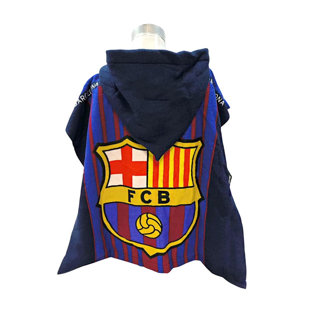 Toalla de Playa Poncho Barcelona, Regalos Fútbol para Aficionados