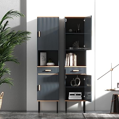 COSTWAY Mobile da Bagno Alto in Stile Chic