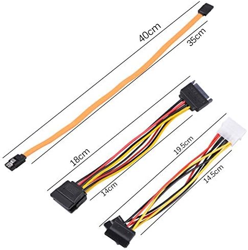 UCEC SSD Mounting Bracket kit 2.5 to 3.5 Hard Drive Adapter (SATA Data Cables and Power Cables Included) (2 x Bracket Conversion Frame)