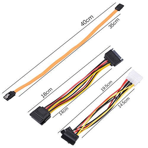 Ucec Ssd Mounting Bracket Kit 2.5 To 3.5 Hard Drive Adapter (Sata Data Cables And Power Cables Included) (2 X Bracket Conversion Frame) #TOP2