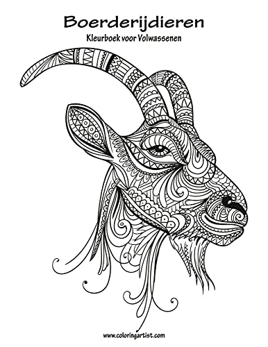 Boerderijdieren Kleurboek voor Volwassenen 1 (Dutch Edition)