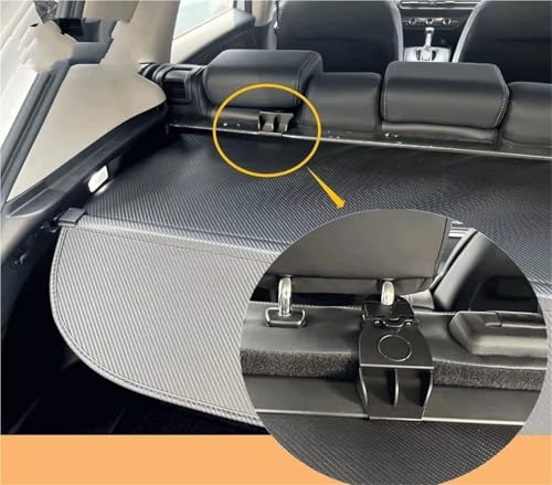 Cubierta de carga retráctil para HR-V 2023-2025 maletero de lona negra 5