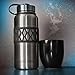 Brewberry Wide Mouth Premium Insulated Stainless Steel Water Bottle and Travel Mug for Hot and Cold Beverages, 32 oz.