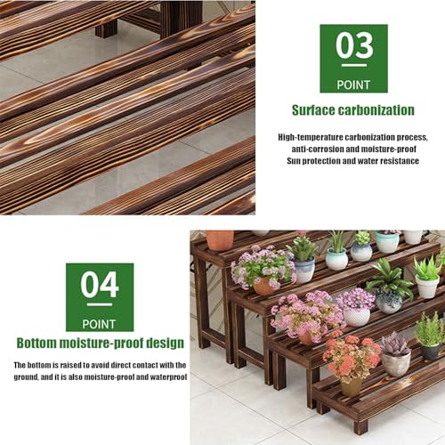 Support de pot de fleurs en bois pour optimiser l'espace du balcon - 6