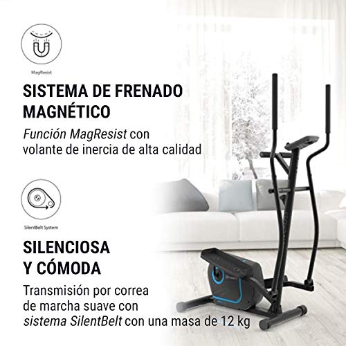 Variante de Klarfit bicicletas elípticas Negra, volante 12kg, 8 niveles