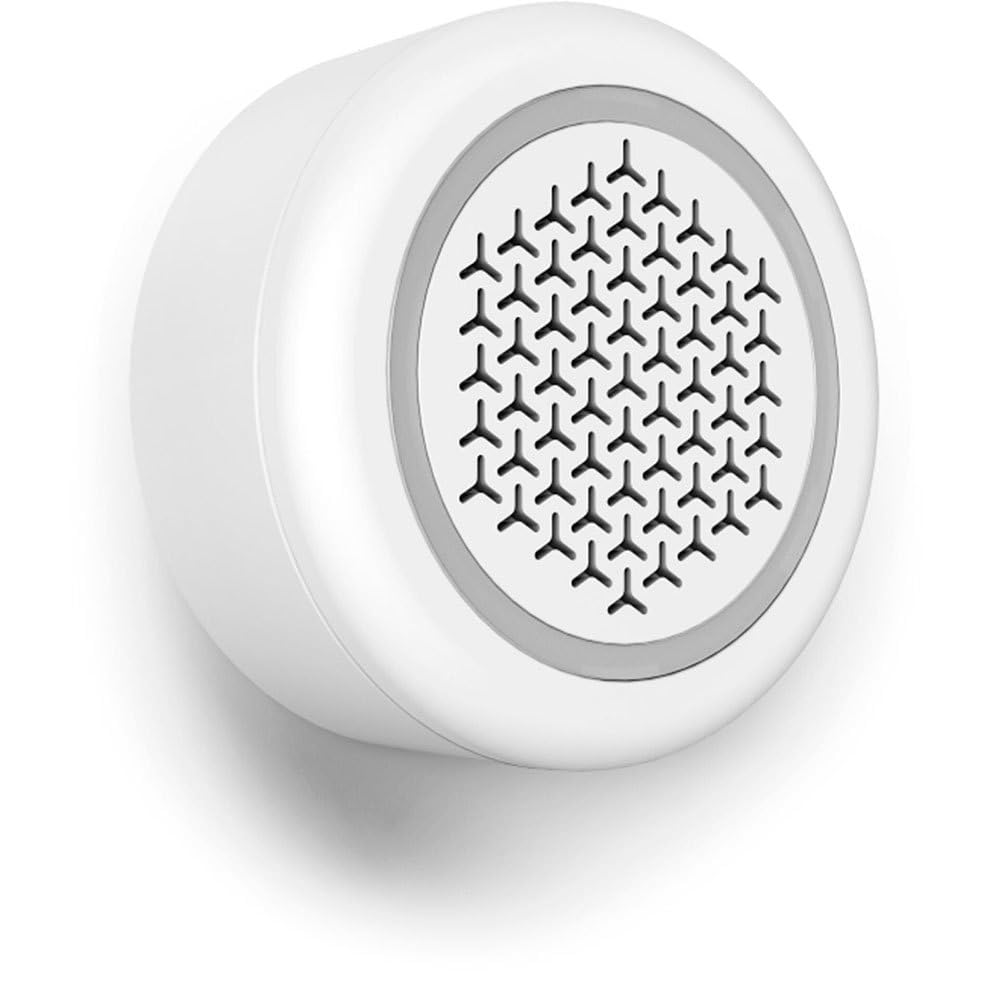 Hama | Alarma con Sirena Inteligente con conexión WiFi (con Sonido y luz Intermitente, 97,​4dB, con Control por Voz y con App), Color Blanco
