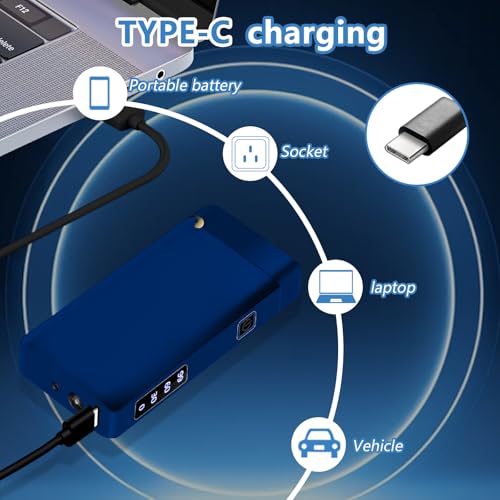 Encendedor eléctrico recargable a plasma USB C azul hielo miniatura 3