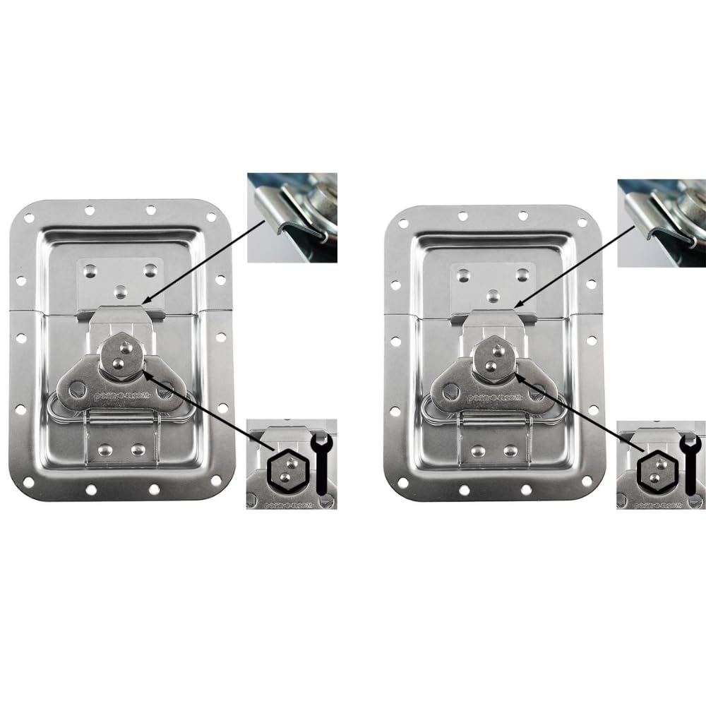 Penn Elcom Medium Butterfly Surface Latch | Spring Loaded Steel Flight Case Catch with PennBrite Finish | Durable Hardware for Road Cases & Racks (L0915Z) — Amazon image 10