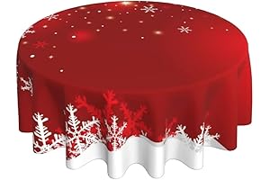 BETGINY Christmas Round Tablecloth 60 Inch
