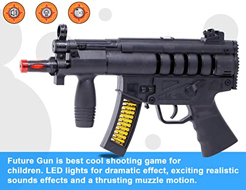 Image of Zest 4 Toyz Battery Operated Musical Black Toy Gun with LED Light and Music | Toy Gun for Boys and kids - Black