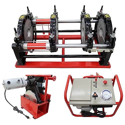 TECHTONGDA Electric Pipe Welding Machine Tube Butt Fusion Equipment for PE PP PB PVDF PPR 3.54-9.84inch(90-250mm) with Hydraulic Station