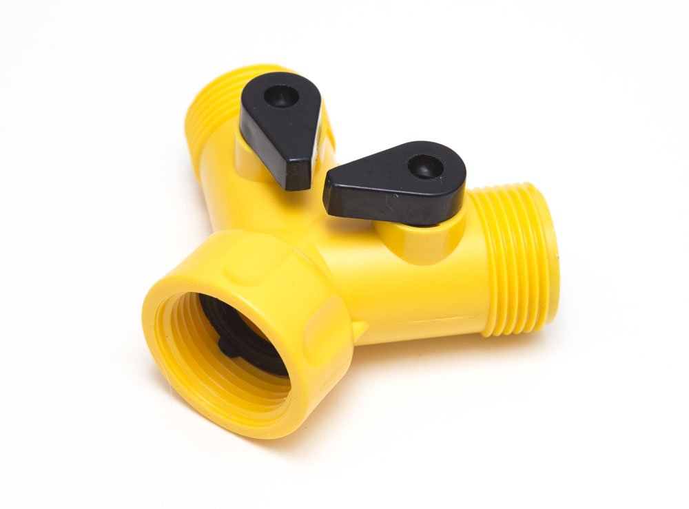 2 x Screw ON FIX Hose CONNECTORS 2 Way Splitter 2 OUTLETS & 1 Inlet