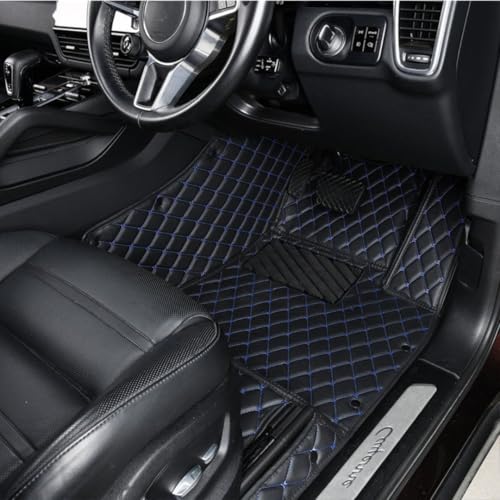 Image of Mr Mattie 7D Car Floor Mat Compatible with Ford Ecosport (2017-2025), Black /Blue