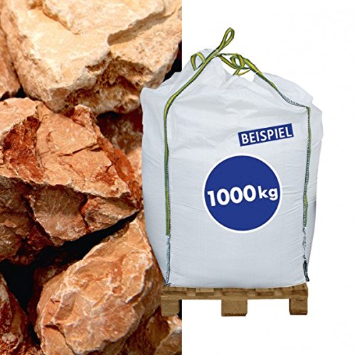 1000 kg Big Bag Gabionen Steine Marmorkies Rosso Verona 70-120 mm -