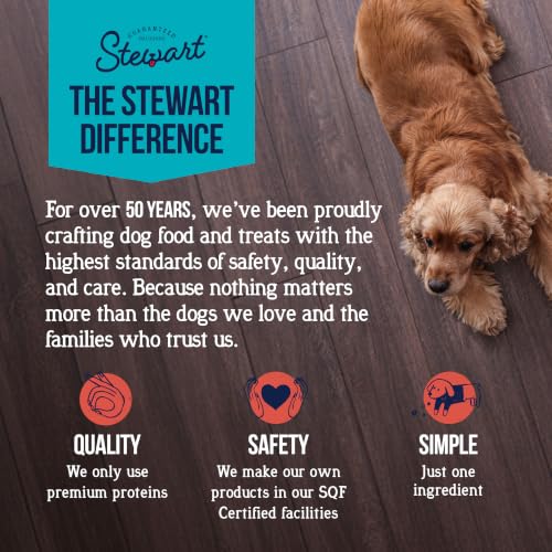 Stewart 100% Beef Liver Dog Treats, 21 oz Tub, ~475 Pieces, Freeze Dried Raw, 50% Protein, Single Ingredient Training Treats or Meal Topper, Grain Free, Gluten Free