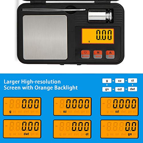 Roloiki Profissional de Alta Precisão Digital Milligram Scale 200g / 0.01g Portátil Jóias Escala Min